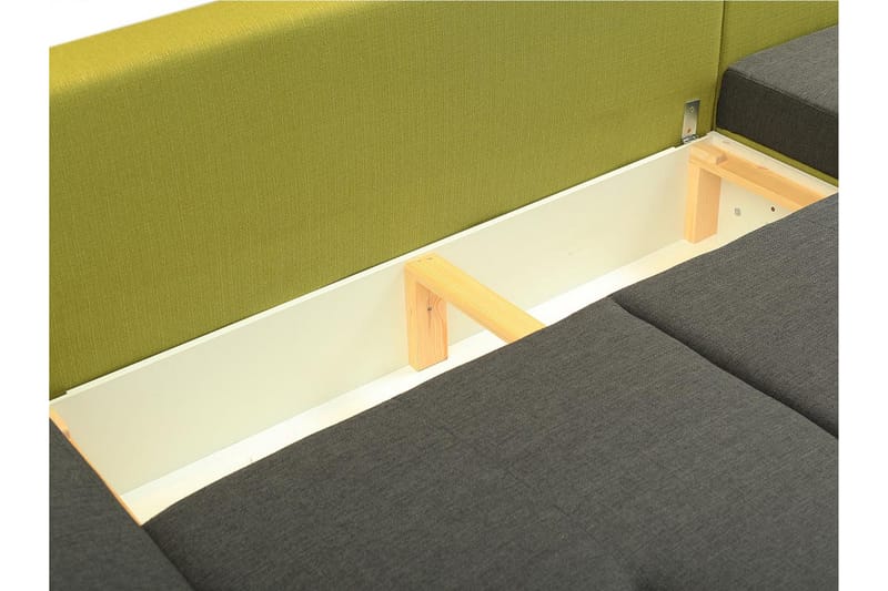 Divanbäddsoffa Barriga 313x215x82 cm - Grå - Möbler - Soffa - Bäddsoffa - Bäddsoffa divan