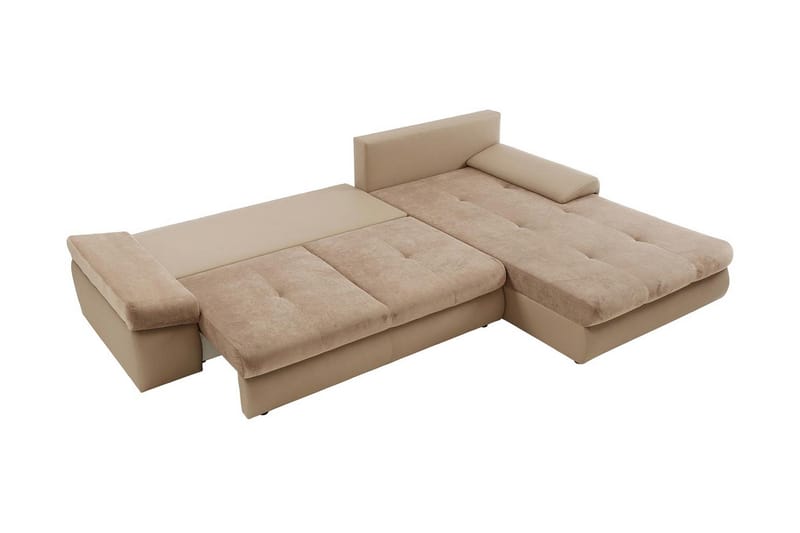 Divanbäddsoffa Barriga 313x215x82 cm - Grå - Möbler - Soffa - Bäddsoffa - Bäddsoffa divan