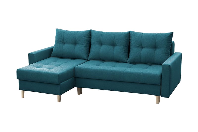 Divanbäddsoffa Bodo 222x140x90 cm - Blå - Bäddsoffa divan