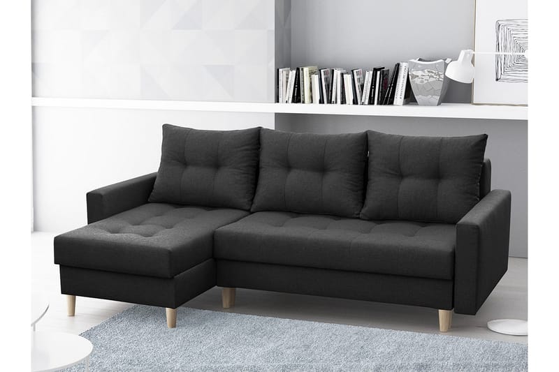 Divanbäddsoffa Bodo 222x140x90 cm - Blå - Möbler - Soffa - Bäddsoffa - Bäddsoffa divan