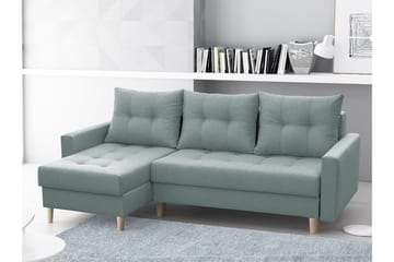 Divanbäddsoffa Bodo 222x140x90 cm - Grå - Möbler - Soffa - Bäddsoffa - Bäddsoffa divan