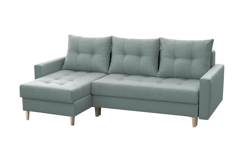 Divanbäddsoffa Bodo 222x140x90 cm - Grå - Möbler - Soffa - Bäddsoffa - Bäddsoffa divan