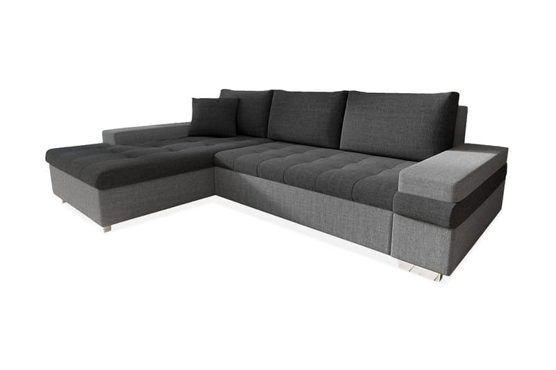 Divanbäddsoffa Consuelo 274x182x83 cm - Grå - Möbler - Soffa - Bäddsoffa - Bäddsoffa divan