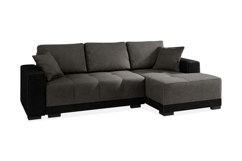 Divanbäddsoffa Dallas 240x140x80 cm - Grå - Sammetssoffa - Bäddsoffa divan