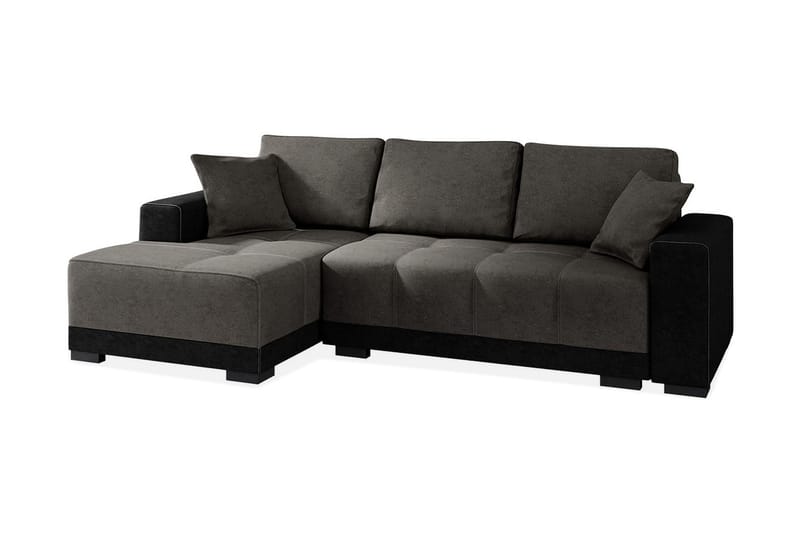 Divanbäddsoffa Dallas 240x140x80 cm - Grå - Sammetssoffa - Bäddsoffa divan