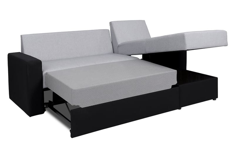 Divanbäddsoffa Domino 234x156x82 cm - Blå/Grå - Bäddsoffa divan