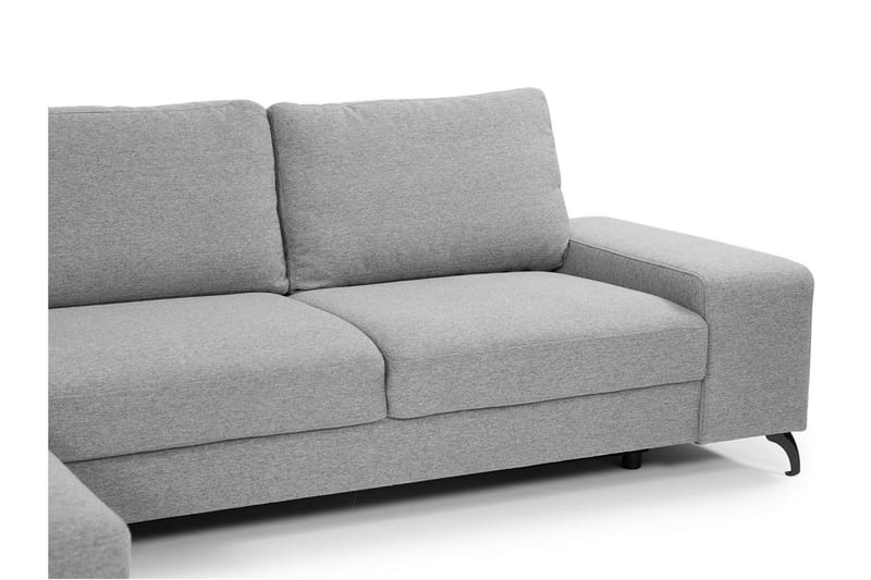 Divanbäddsoffa Flavio 292x141x91 cm - Grå - Bäddsoffa divan