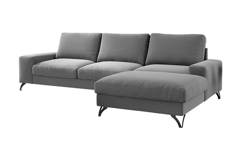 Divanbäddsoffa Flavio 292x141x91 cm - Grå - Bäddsoffa divan