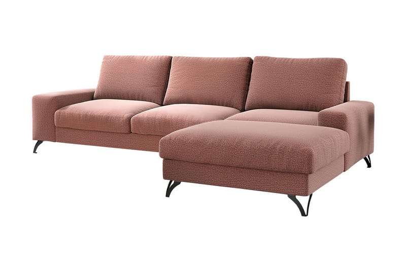 Divanbäddsoffa Flavio 292x141x91 cm - Rosa - Bäddsoffa divan