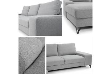 Divanbäddsoffa Flavio 300x94x91 cm - Grå - Möbler - Soffa - Bäddsoffa - Bäddsoffa divan