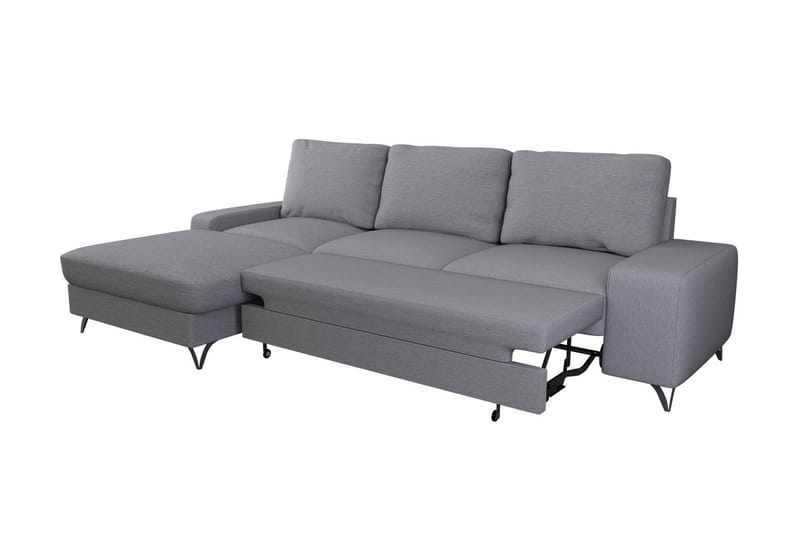 Divanbäddsoffa Flavio 300x94x91 cm - Grå - Möbler - Soffa - Bäddsoffa - Bäddsoffa divan