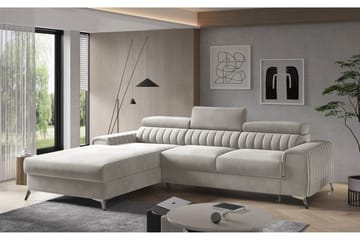 Divanbäddsoffa Floresville Vänster - Beige - Möbler - Soffa - Bäddsoffa - Bäddsoffa divan