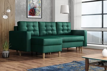 Divanbäddsoffa Kearl - Grön - Möbler - Soffa - Bäddsoffa - Bäddsoffa divan