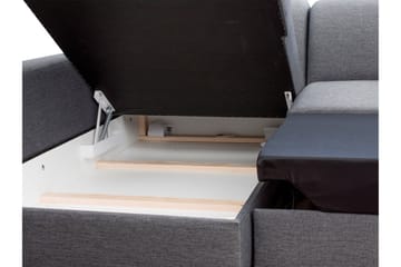 Divanbäddsoffa Mexico 262x178x75 cm - Grå - Möbler - Soffa - Bäddsoffa - Bäddsoffa divan
