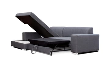 Divanbäddsoffa Mexico 262x178x75 cm - Grå - Möbler - Soffa - Bäddsoffa - Bäddsoffa divan