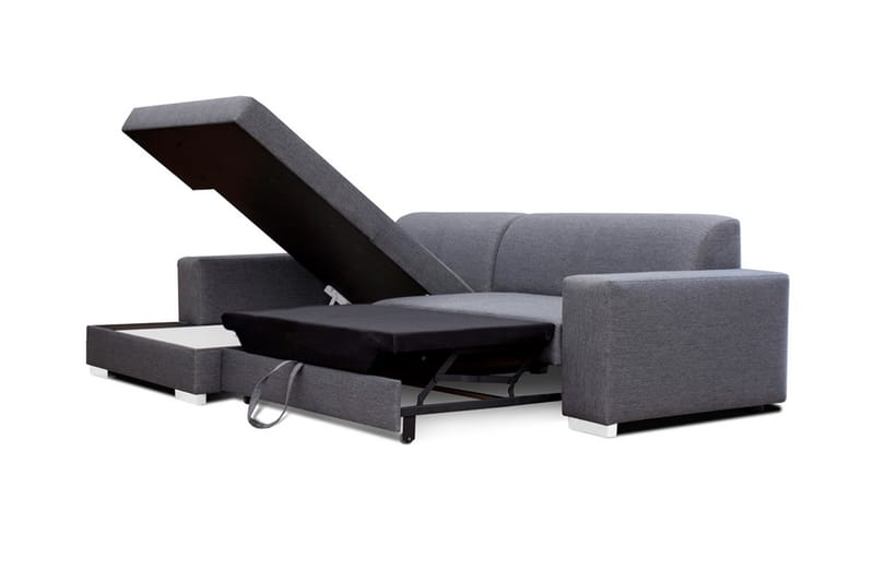 Divanbäddsoffa Mexico 262x178x75 cm - Grå - Möbler - Soffa - Bäddsoffa - Bäddsoffa divan
