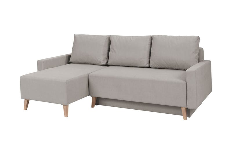 Divanbäddsoffa Oviedo 225x140x88 cm - Grå - Möbler - Soffa - Bäddsoffa - Bäddsoffa divan