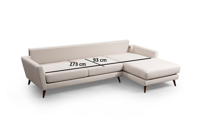 Divanbäddsoffa Santpedor - Beige - Bäddsoffa divan