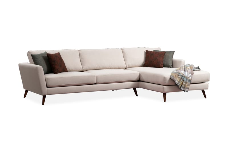 Divanbäddsoffa Santpedor - Beige - Bäddsoffa divan