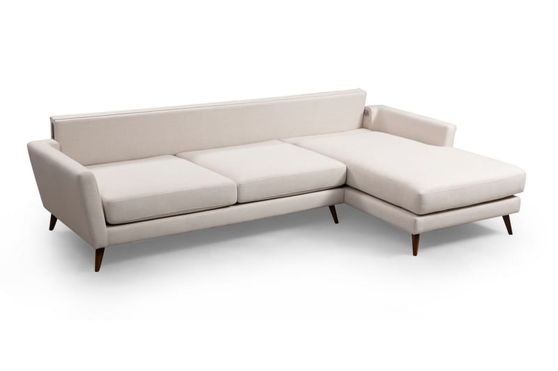 Divanbäddsoffa Santpedor - Beige - Bäddsoffa divan