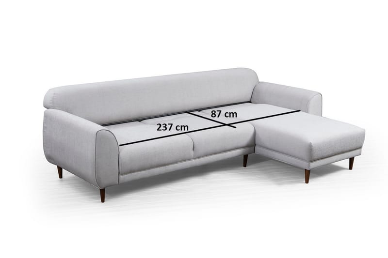 Divanbäddsoffa Santpedor - Beige - Bäddsoffa divan