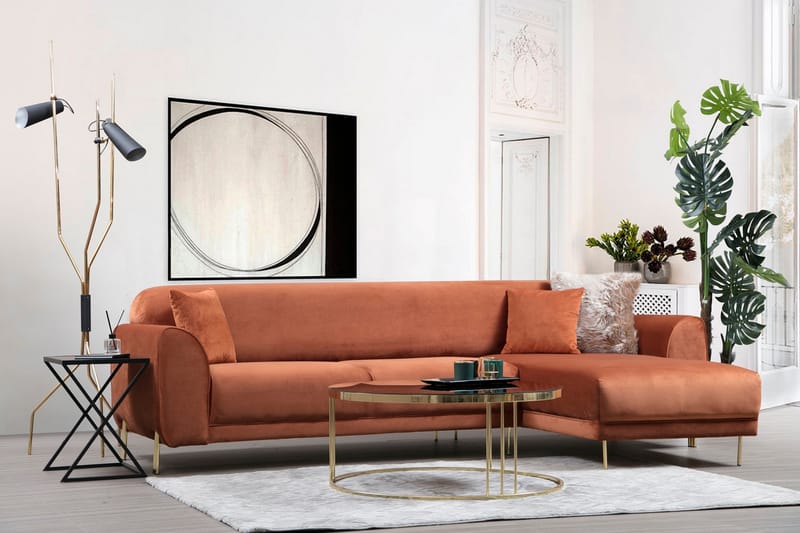 Divanbäddsoffa Santpedor - Brun - Möbler - Soffa - Bäddsoffa - Bäddsoffa divan
