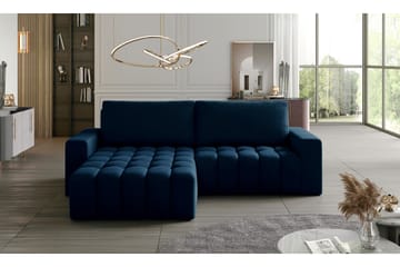 Divanbäddsoffa Triasso Vänster - Blå - Möbler - Soffa - Bäddsoffa - Bäddsoffa divan