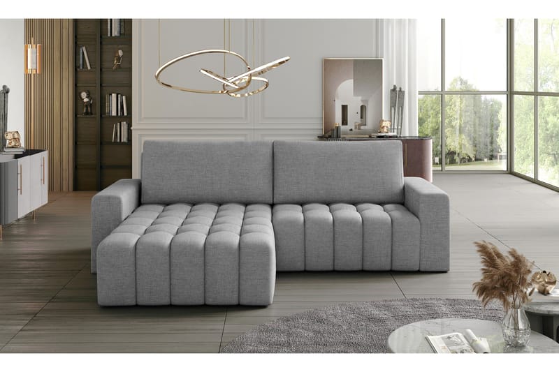 Divanbäddsoffa Triasso Vänster - Grå - Möbler - Soffa - Bäddsoffa - Bäddsoffa divan