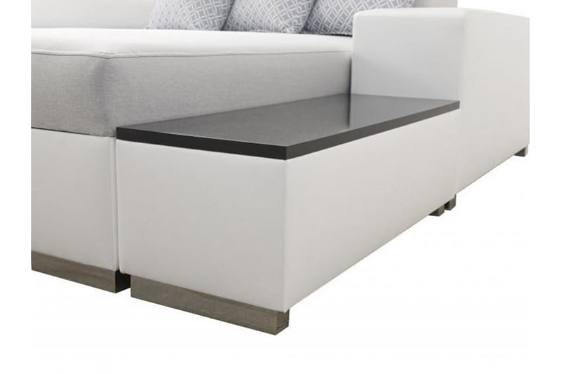 Divanbäddsoffa Perseo 358x282x95 cm - Grå/Vit - Möbler - Soffa - Bäddsoffa - Bäddsoffa divan