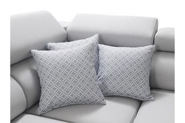 Divanbäddsoffa Perseo 358x282x95 cm - Grå/Vit - Möbler - Soffa - Bäddsoffa - Bäddsoffa divan