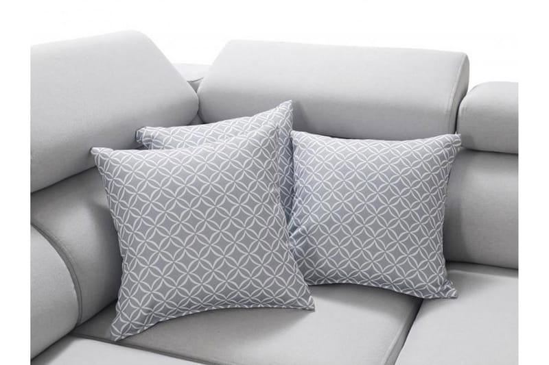 Divanbäddsoffa Perseo 358x282x95 cm - Grå/Vit - Möbler - Soffa - Bäddsoffa - Bäddsoffa divan