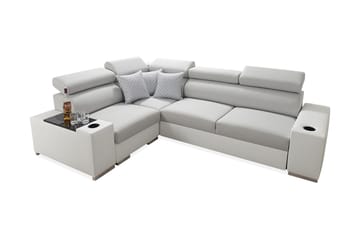 Divanbäddsoffa Perseo 282x205x95 cm - Beige/Grå/Vit - Möbler - Soffa - Bäddsoffa - Bäddsoffa divan