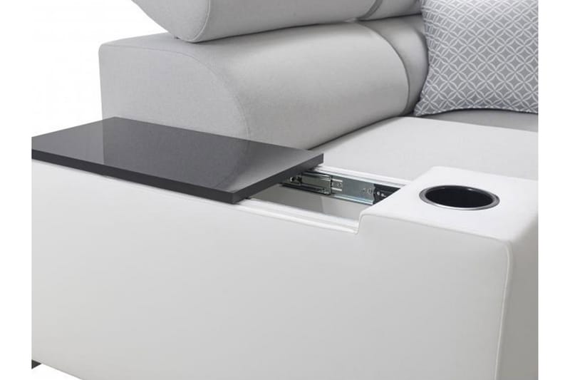 Divanbäddsoffa Perseo 282x205x95 cm - Beige/Grå/Vit - Möbler - Soffa - Bäddsoffa - Bäddsoffa divan