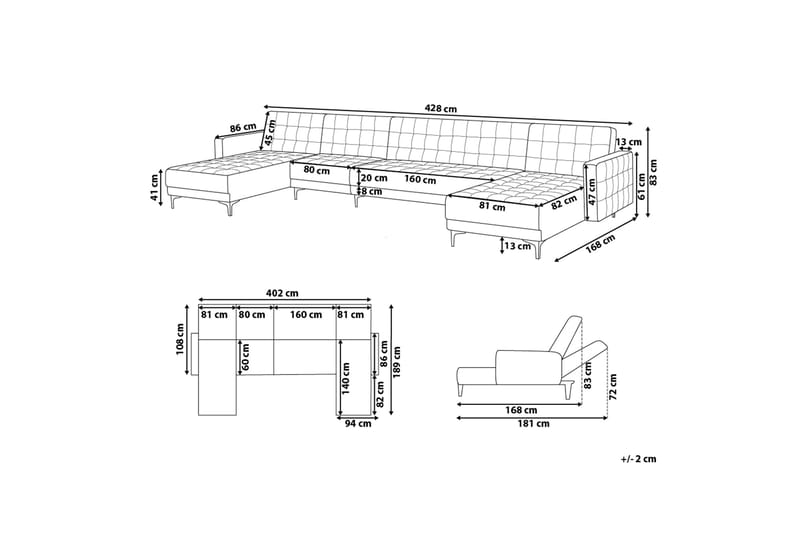 Divansoffa Najera med Sovfunktion - Brun - Möbler - Soffa - Bäddsoffa - Bäddsoffa divan