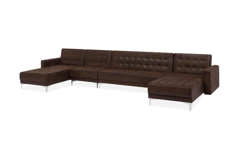 Divansoffa Najera med Sovfunktion - Brun - Möbler - Soffa - Bäddsoffa - Bäddsoffa divan
