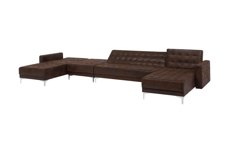 Divansoffa Najera med Sovfunktion - Brun - Möbler - Soffa - Bäddsoffa - Bäddsoffa divan