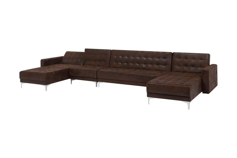 Divansoffa Najera med Sovfunktion - Brun - Möbler - Soffa - Bäddsoffa - Bäddsoffa divan