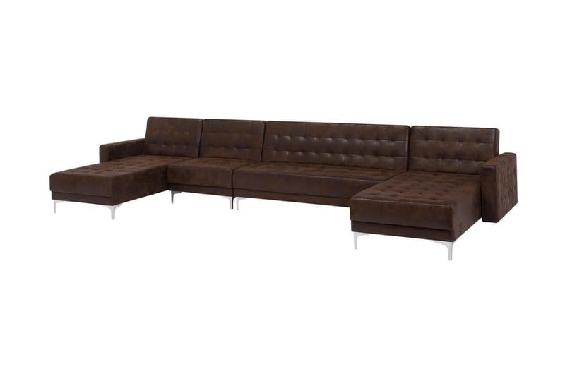 Divansoffa Najera med Sovfunktion - Brun - Möbler - Soffa - Bäddsoffa - Bäddsoffa divan