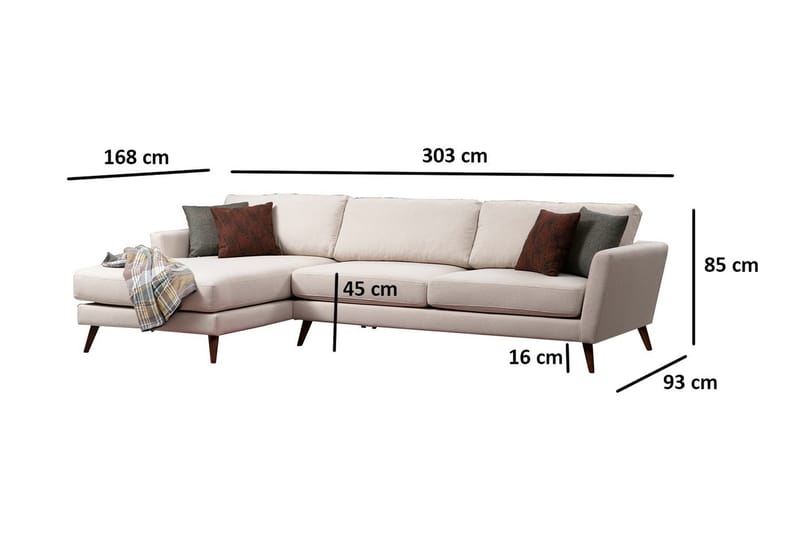 Divansoffa Santpedor - Beige - Möbler - Soffa - Bäddsoffa - Bäddsoffa divan