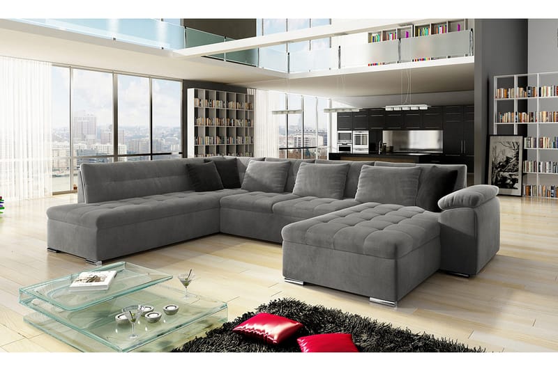 Duvetorp 6-sits Bäddsoffa - Grå - Möbler - Soffa - Bäddsoffa - Bäddsoffa divan