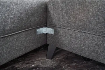 Eriska U-bäddsoffa - Antracit/Svart - Möbler - Soffa - Bäddsoffa - Bäddsoffa divan