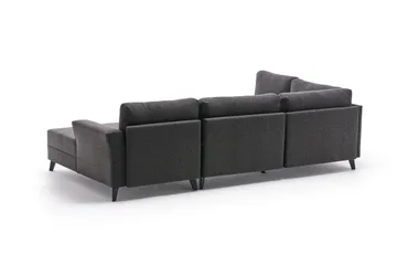 Eriska U-bäddsoffa - Antracit/Svart - Möbler - Soffa - Bäddsoffa - Bäddsoffa divan