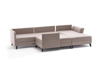 Eriska U-bäddsoffa - Beige - Möbler - Soffa - Bäddsoffa - Bäddsoffa divan