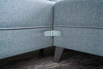 Eriska U-bäddsoffa - Blå/Svart - Möbler - Soffa - Bäddsoffa - Bäddsoffa divan