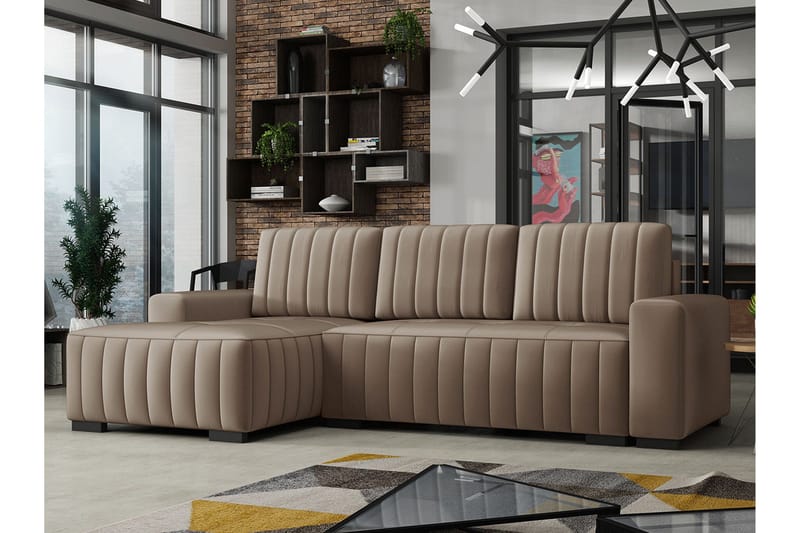 Esher 4-sits Bäddsoffa Vänster - Beige - Möbler - Soffa - Bäddsoffa - Bäddsoffa divan