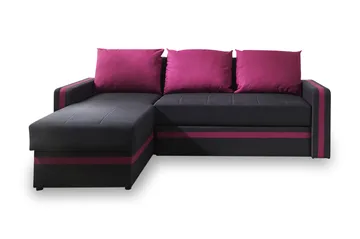 Euforia Divanbäddsoffa 234x156x82 cm - Rosa - Möbler - Soffa - Bäddsoffa - Bäddsoffa divan