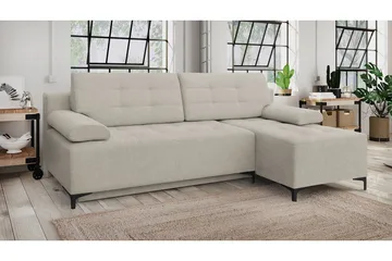FABIO 4-sits Bäddsoffa Vänster - Beige - Möbler - Soffa - Bäddsoffa - Bäddsoffa divan