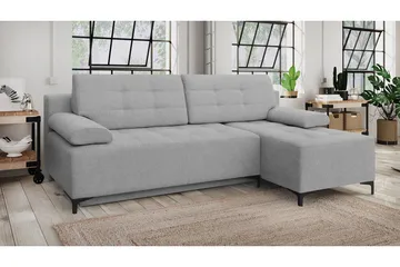 FABIO 4-sits Bäddsoffa Vänster - Grå - Möbler - Soffa - Bäddsoffa - Bäddsoffa divan