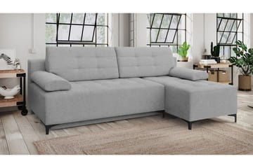 FABIO 4-sits Bäddsoffa Vänster - Grå - Möbler - Soffa - Bäddsoffa - Bäddsoffa divan