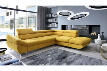 Fabio Divanbäddsoffa 280x235x88 cm - Gul - Möbler - Soffa - Bäddsoffa - Bäddsoffa divan